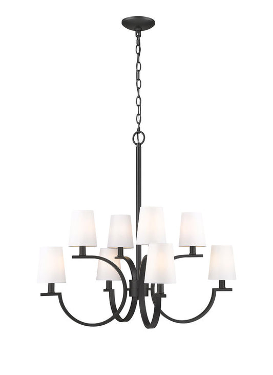Z-Lite Cordelia Chandelier 8-Light Matte Black - Lighting House Orillia