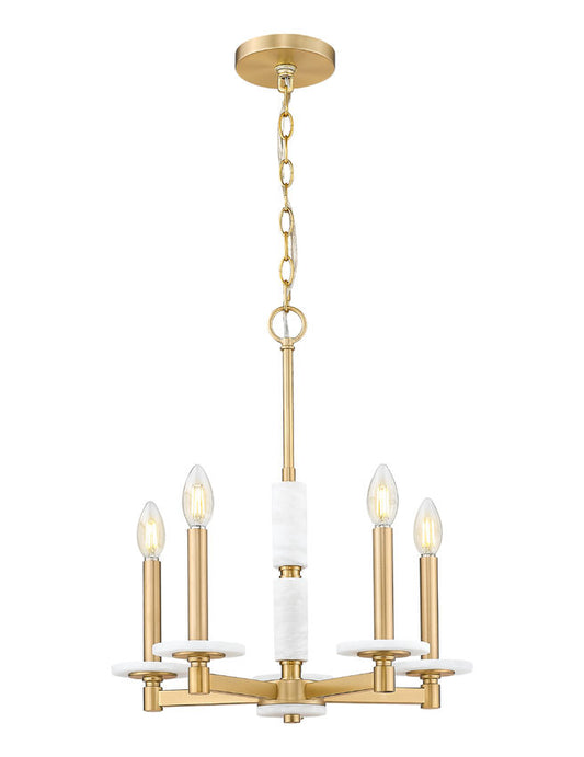 Z-Lite Kaden Chandelier 5-Light Modern Gold | Lighting House Orillia