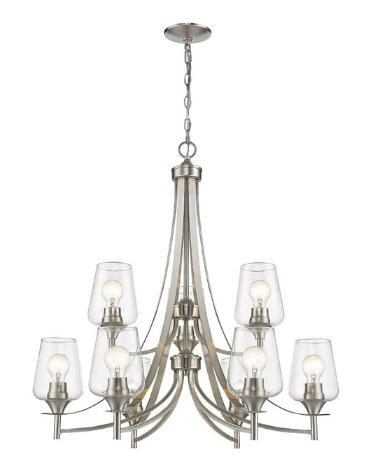 Z-Lite Joliet 9-Light Chandelier Brushed Nickel | Lighting House Orillia