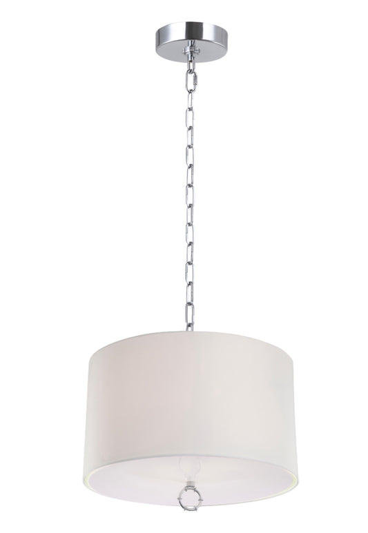 Matteo Lighting Primo Deroga Drum Pendant, Chrome, View 2 | Lighting House Orillia