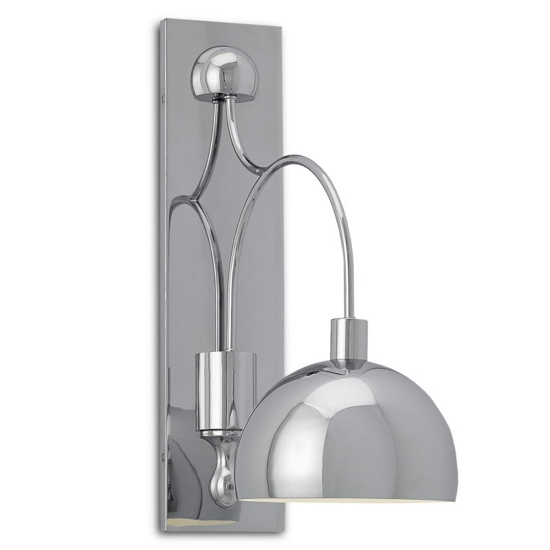 Currey & Company Gambol Wall Sconce, chrome and nickel finish, Lighting House Orillia