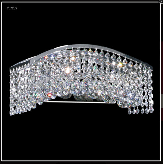 James R. Moder Fashionable Broadway Wave Vanity Bar, imperial crystal and silver, alternate view, Lighting House Orillia