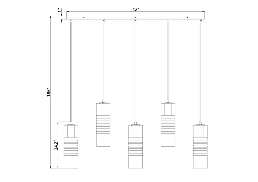Z-Lite Alton Linear Chandelier Dimensions | Lighting House Orillia