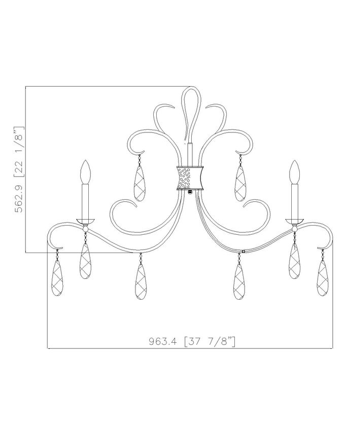 Z-Lite Amara Chandelier Dimensions | Lighting House Orillia