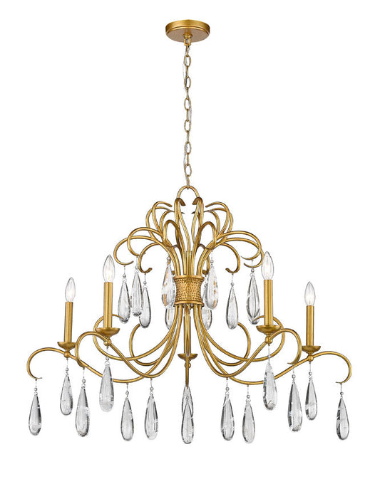 Z-Lite Amara Chandelier 5-Light Gilded Gold | Lighting House Orillia