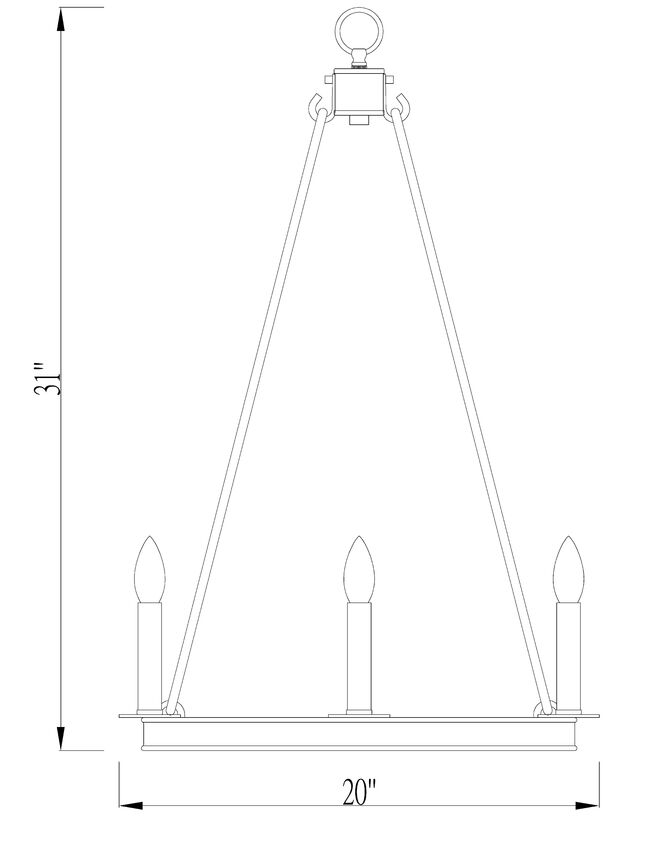 Z-Lite Barclay Chandelier Dimensions | Lighting House Orillia