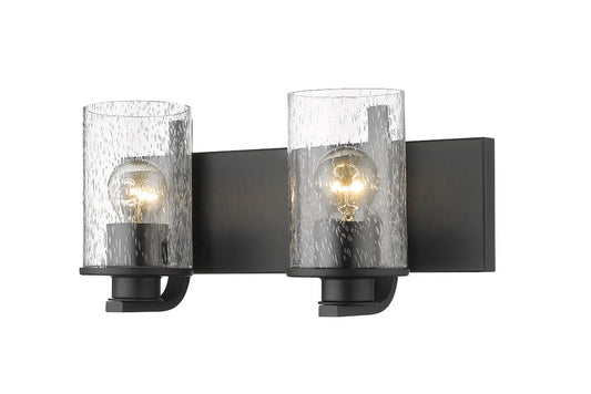 Z-Lite Beckett Vanity Light 2-Light Matte Black | Lighting House Orillia