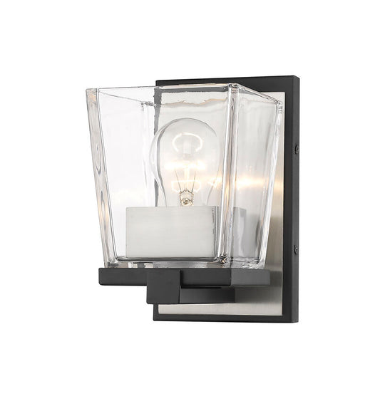 Z-Lite Bleeker Street Wall Sconce Matte Black Brushed Nickel | Lighting House Orillia
