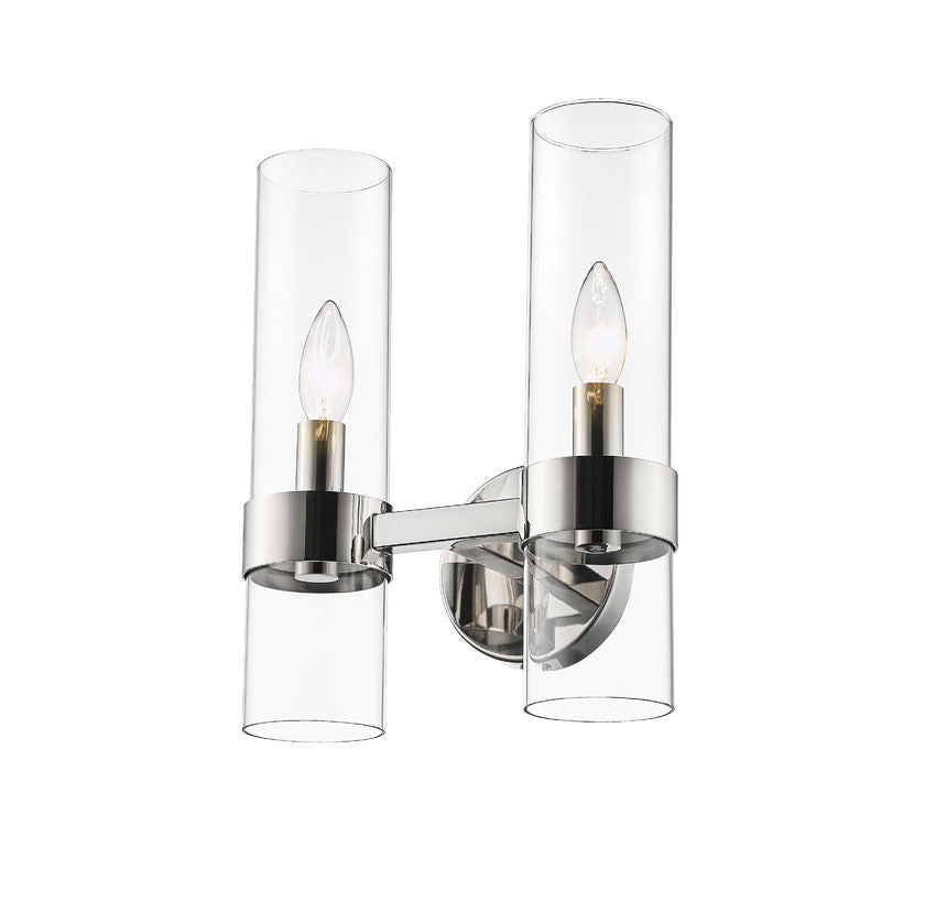 Z-Lite Datus Wall Sconce 2-Light Polished Nickel | Lighting House Orillia