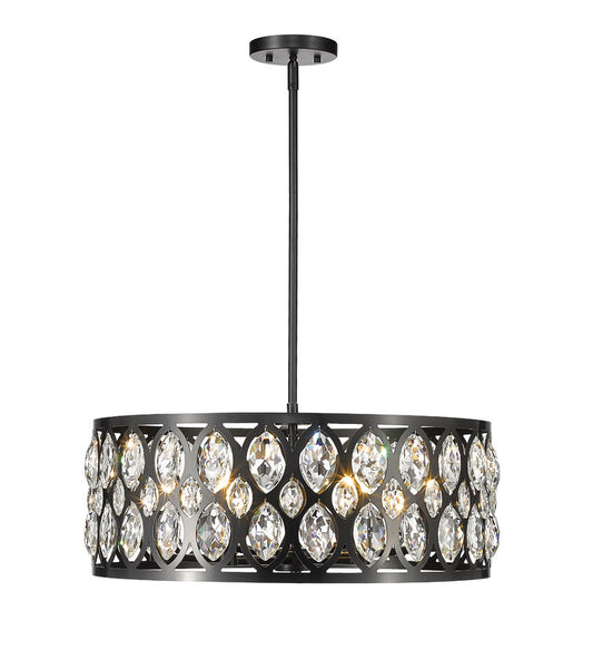 Z-Lite Dealey Chandelier 6-Light Matte Black | Lighting House Orillia