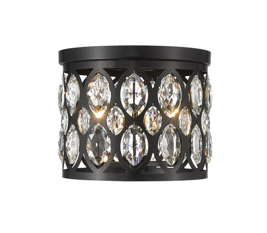 Z-Lite Dealey Flush Mount 3-Light Matte Black | Lighting House Orillia