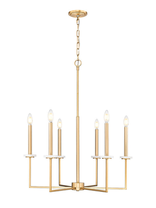 Z-Lite Gaultier Chandelier 6-Light Modern Gold