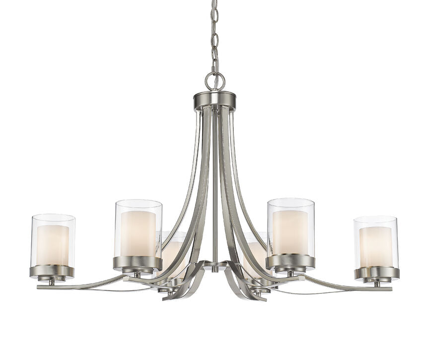 Z-Lite Willow Chandelier, 6-Light, Brushed Nickel | Lighting House Orillia