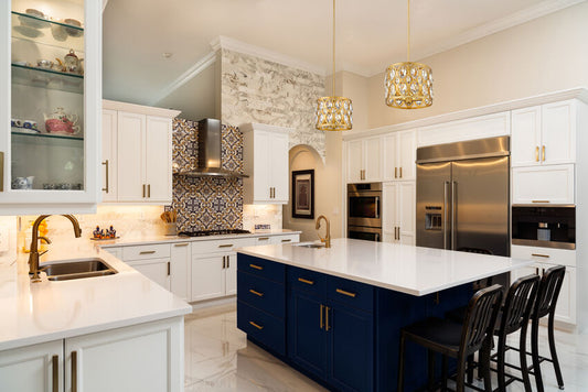 Z-Lite Dealey crystal chandelier in Heirloom Brass in a dining room