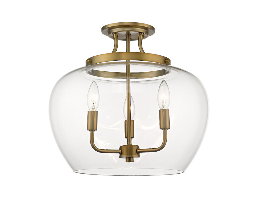 Z-Lite Joliet Semi-Flush Mount Olde Brass