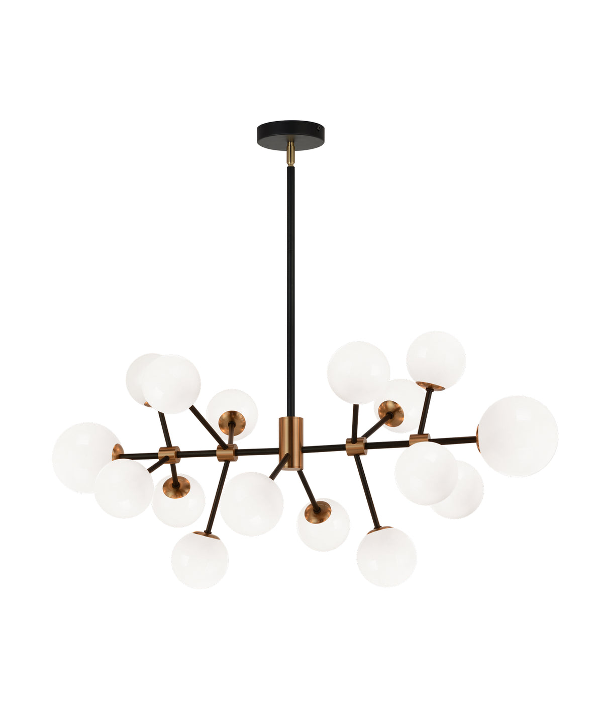 Matteo Lighting Novu Chandelier Aged Gold Brass