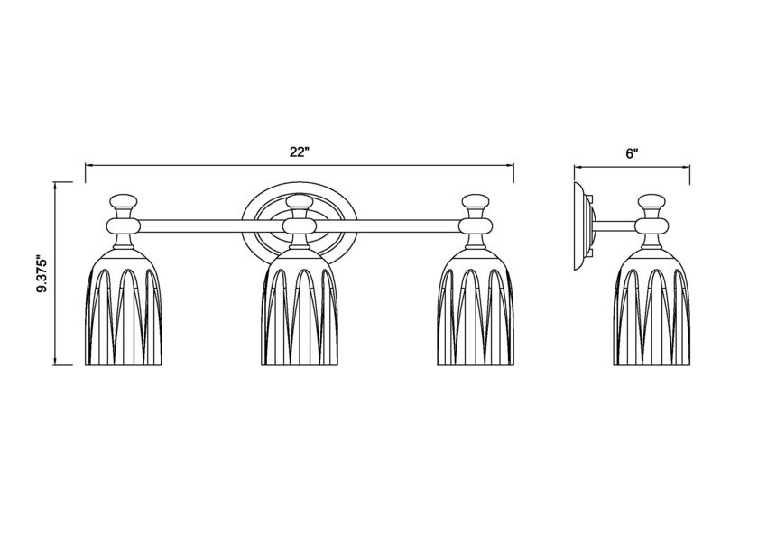 Z-Lite Orion Vanity Light 3-Light Brushed Nickel - Lighting House Orillia