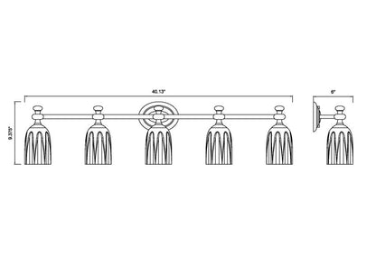 Z-Lite Orion Vanity Light 5-Light Brushed Nickel - Lighting House Orillia