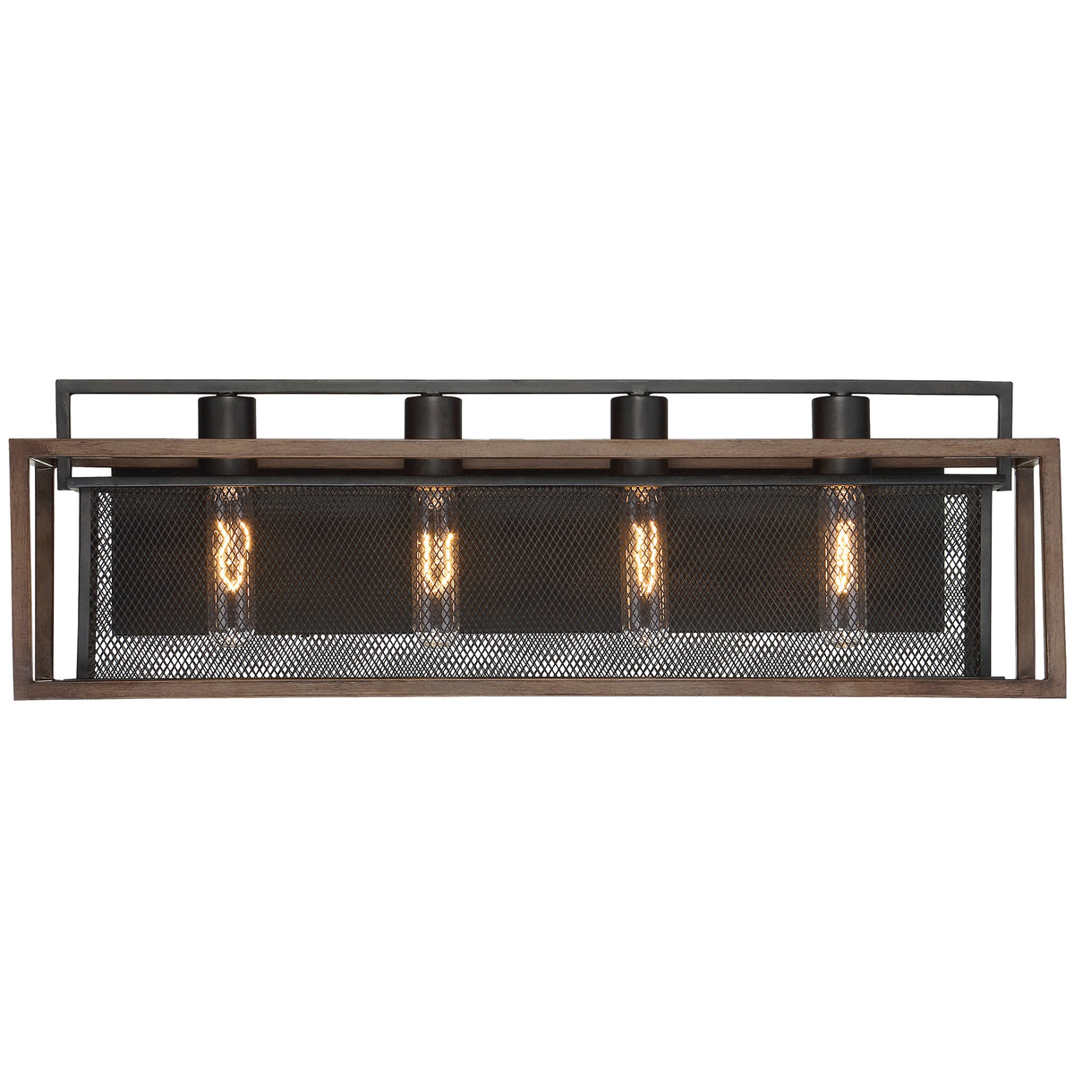 Varaluz Rio Lobo 4-Light Vanity Light - Dark Oak/Black