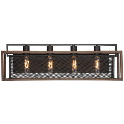 Varaluz Rio Lobo 4-Light Vanity Light - Dark Oak/Black