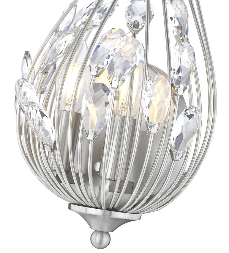 Z-Lite Wall Sconce Gabriella Brushed Nickel - Lighting House Orillia