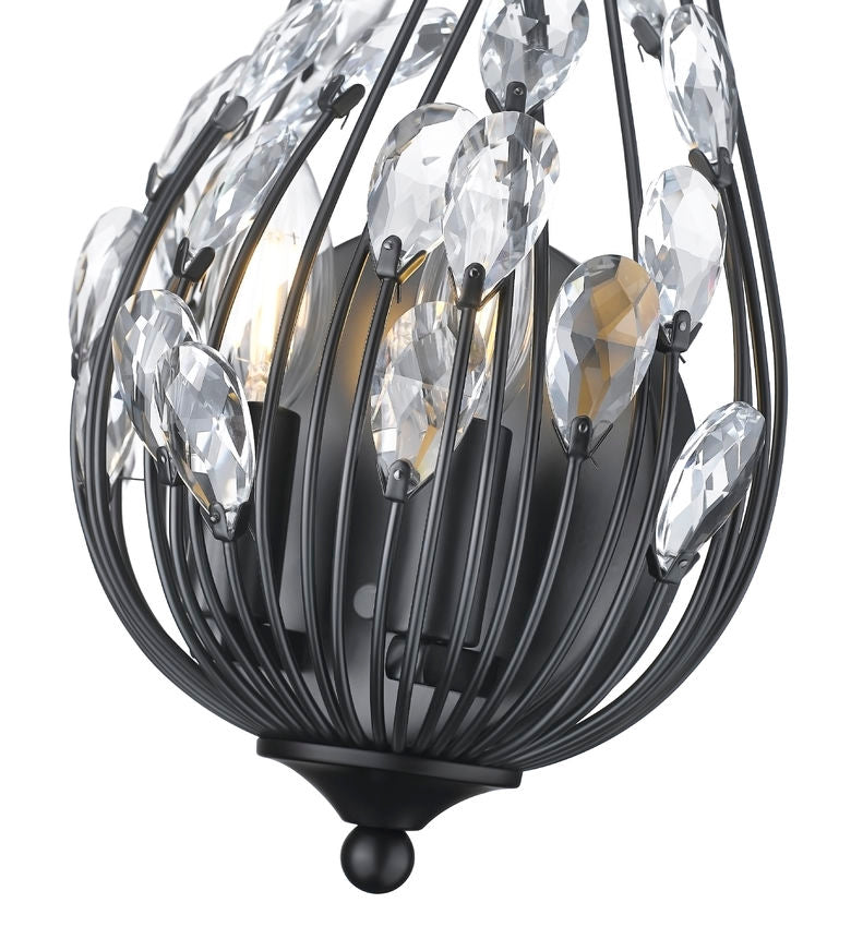 Z-Lite Wall Sconce Gabriella Matte Black - Lighting House Orillia