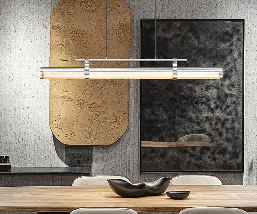 Z-Lite Benoit Linear Chandelier Brushed Nickel - angle view