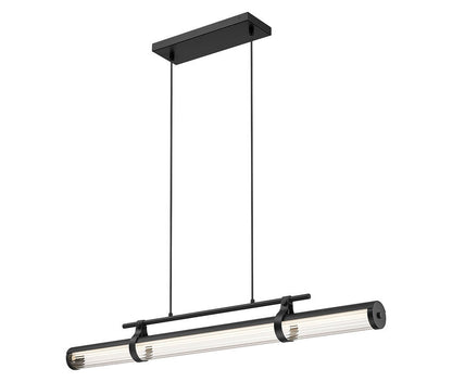 Z-Lite Benoit Linear Chandelier Matte Black - lifestyle