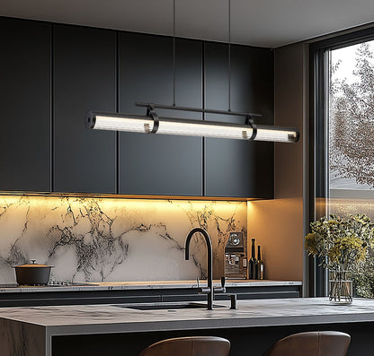 Z-Lite Benoit Linear Chandelier Matte Black - angle view