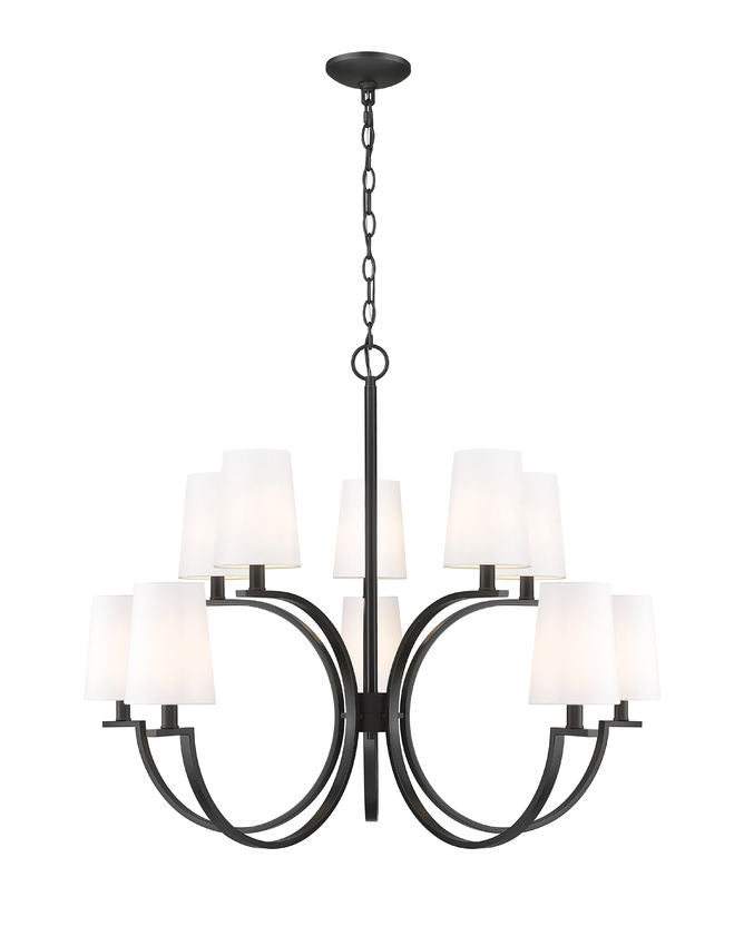 Z-Lite Cordelia Chandelier 10-Light Matte Black - Lighting House Orillia