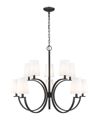 Z-Lite Cordelia Chandelier 10-Light Matte Black - Lighting House Orillia
