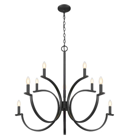 Z-Lite Cordelia Chandelier 10-Light Matte Black - Lighting House Orillia