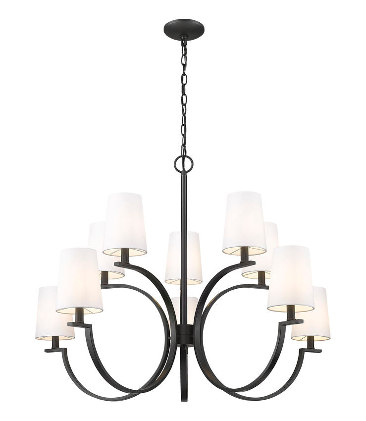Z-Lite Cordelia Chandelier 10-Light Matte Black - Lighting House Orillia