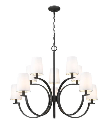 Z-Lite Cordelia Chandelier 10-Light Matte Black - Lighting House Orillia
