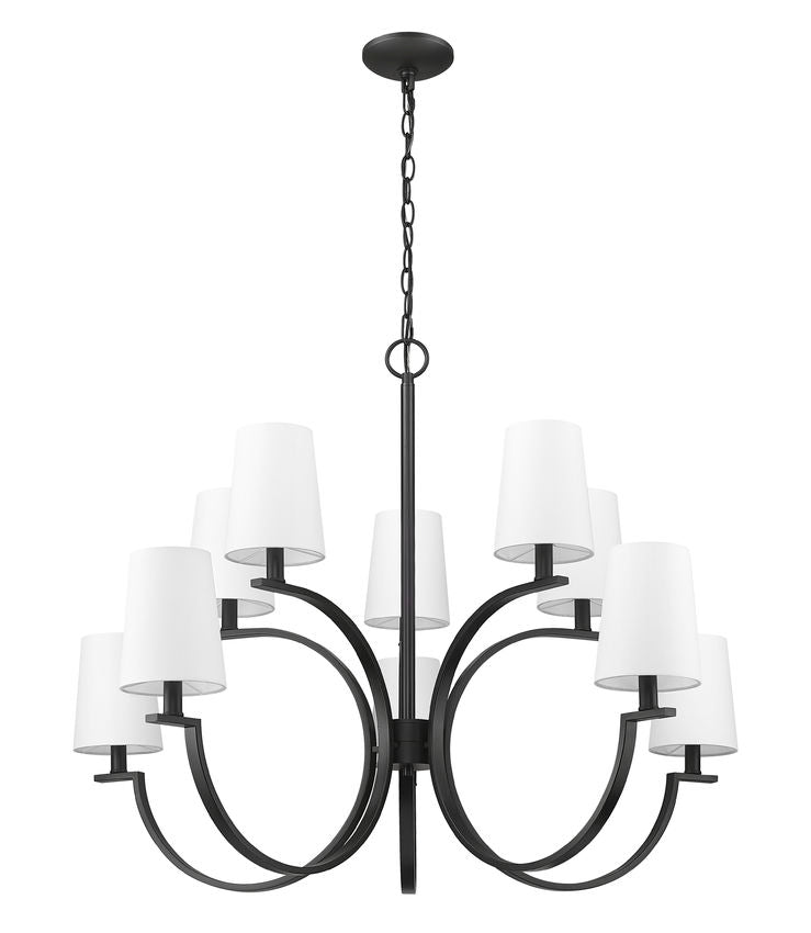 Z-Lite Cordelia Chandelier 10-Light Matte Black - Lighting House Orillia