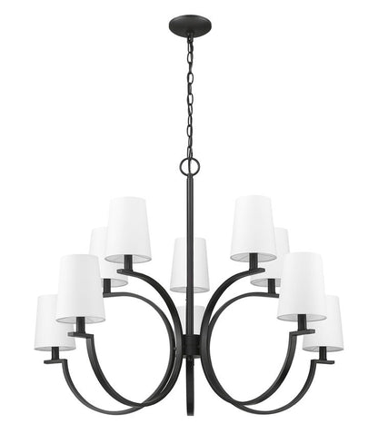 Z-Lite Cordelia Chandelier 10-Light Matte Black - Lighting House Orillia