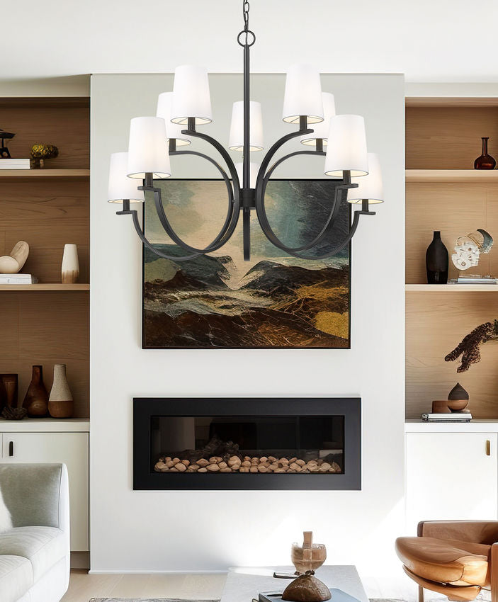 Z-Lite Cordelia Chandelier 10-Light Matte Black - Lighting House Orillia
