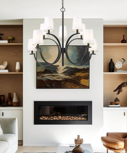 Z-Lite Cordelia Chandelier 10-Light Matte Black - Lighting House Orillia