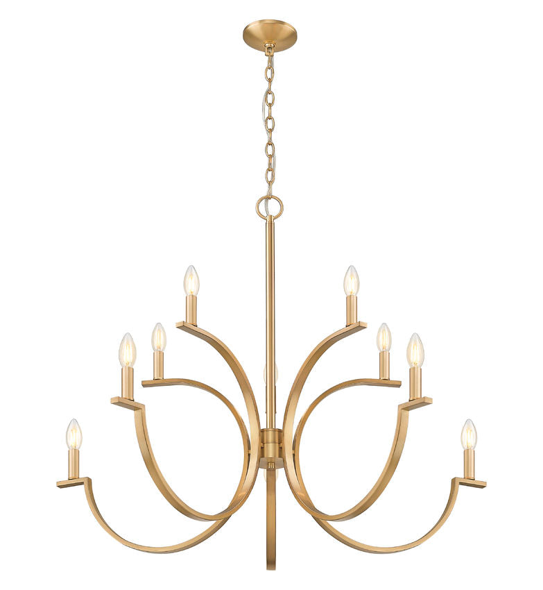 Z-Lite Cordelia Chandelier 10-Light Modern Gold - Lighting House Orillia