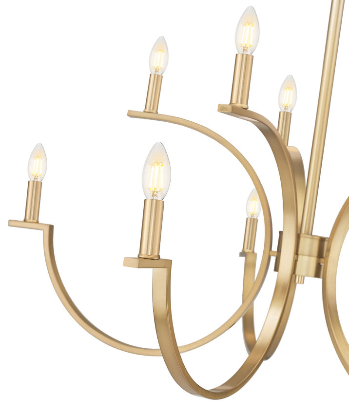 Z-Lite Cordelia Chandelier 10-Light Modern Gold - Lighting House Orillia