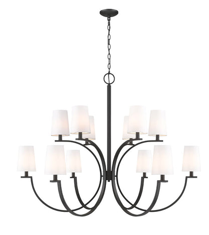 Z-Lite Cordelia Chandelier 12-Light Matte Black - Lighting House Orillia
