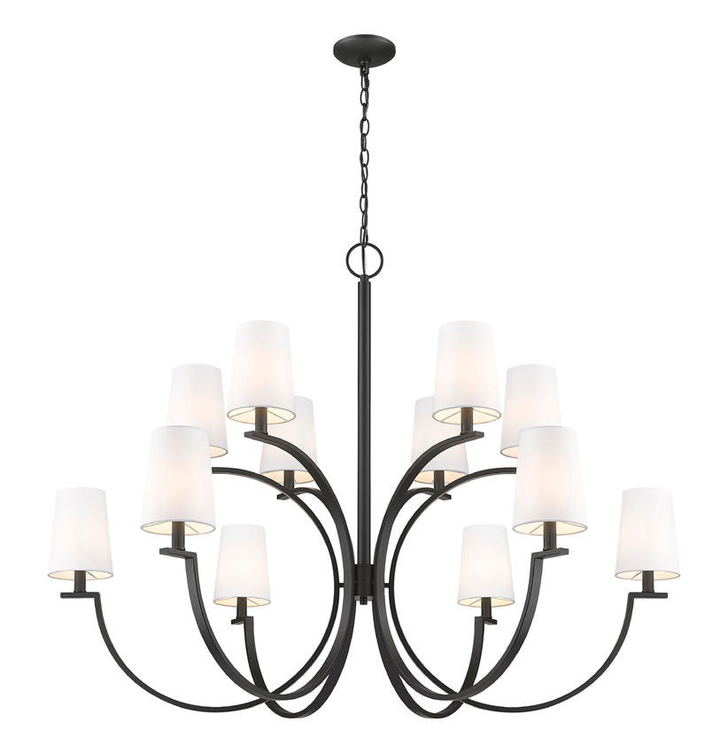 Z-Lite Cordelia Chandelier 12-Light Matte Black - Lighting House Orillia