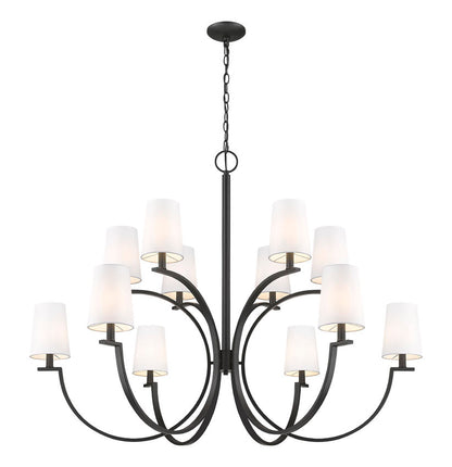 Z-Lite Cordelia Chandelier 12-Light Matte Black - Lighting House Orillia