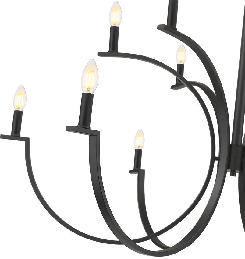 Z-Lite Cordelia Chandelier 12-Light Matte Black - Lighting House Orillia