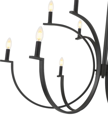 Z-Lite Cordelia Chandelier 12-Light Matte Black - Lighting House Orillia