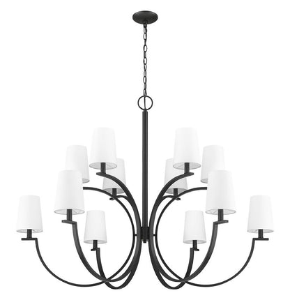 Z-Lite Cordelia Chandelier 12-Light Matte Black - Lighting House Orillia