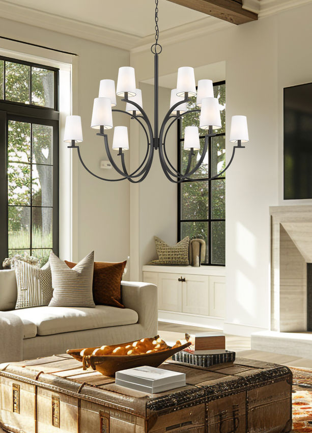 Z-Lite Cordelia Chandelier 12-Light Matte Black - Lighting House Orillia