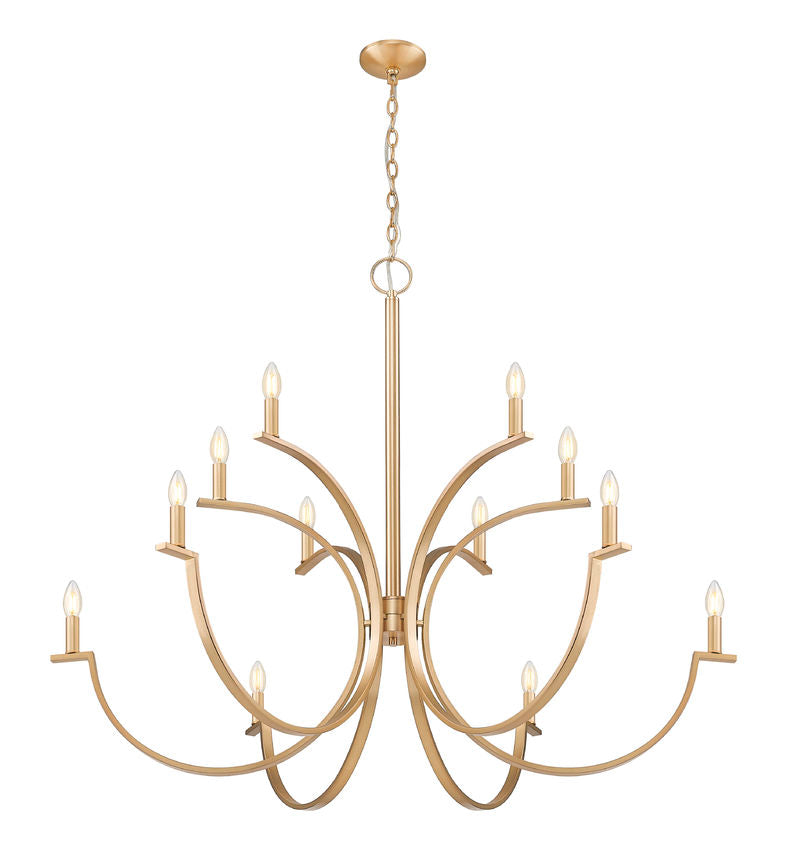 Z-Lite Cordelia Chandelier 12-Light Modern Gold - Lighting House Orillia