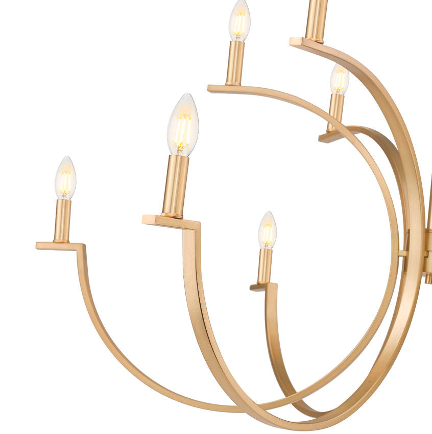 Z-Lite Cordelia Chandelier 12-Light Modern Gold - Lighting House Orillia