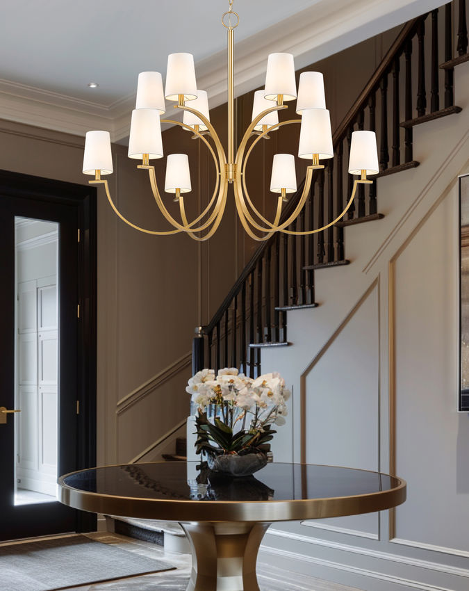 Z-Lite Cordelia Chandelier 12-Light Modern Gold - Lighting House Orillia